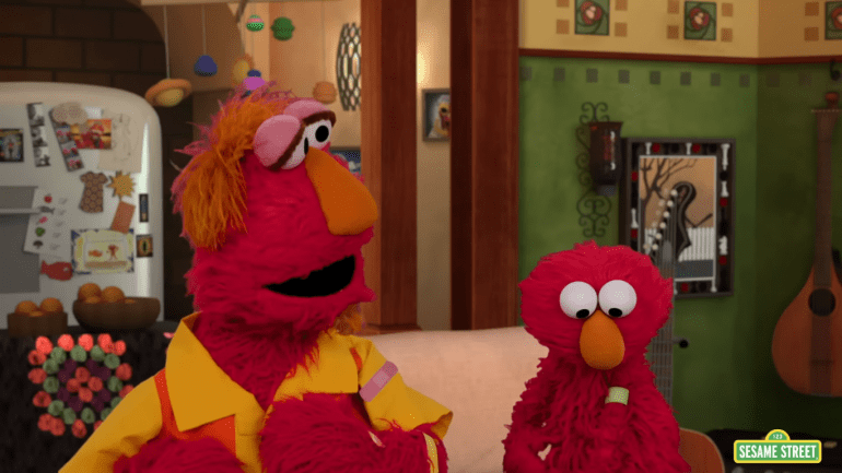 elmo gets covid vaccination