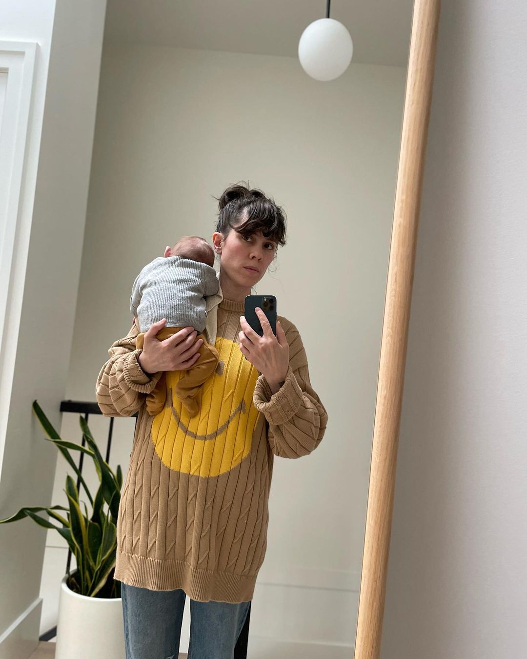 Sara Quin with newborn baby via @TeganandSara on Instagram