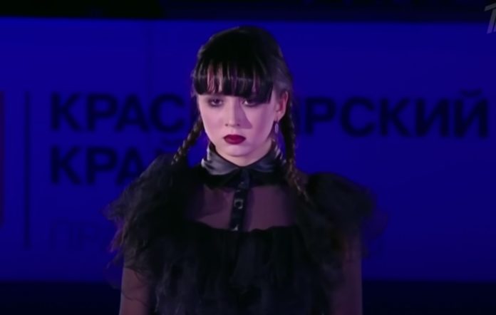 Kamila Valieva as Wednesday Addams 696x442 1