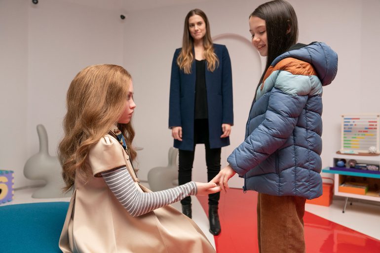 Cady played by Violet McGraw meets M3GAN