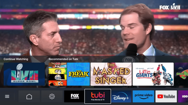 Tubi Interface Interruption Super Bowl 0 5 screenshot