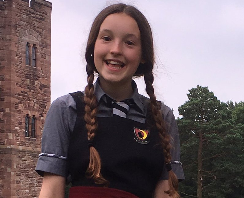 Bella Ramsey in the 2017 series the worst witch