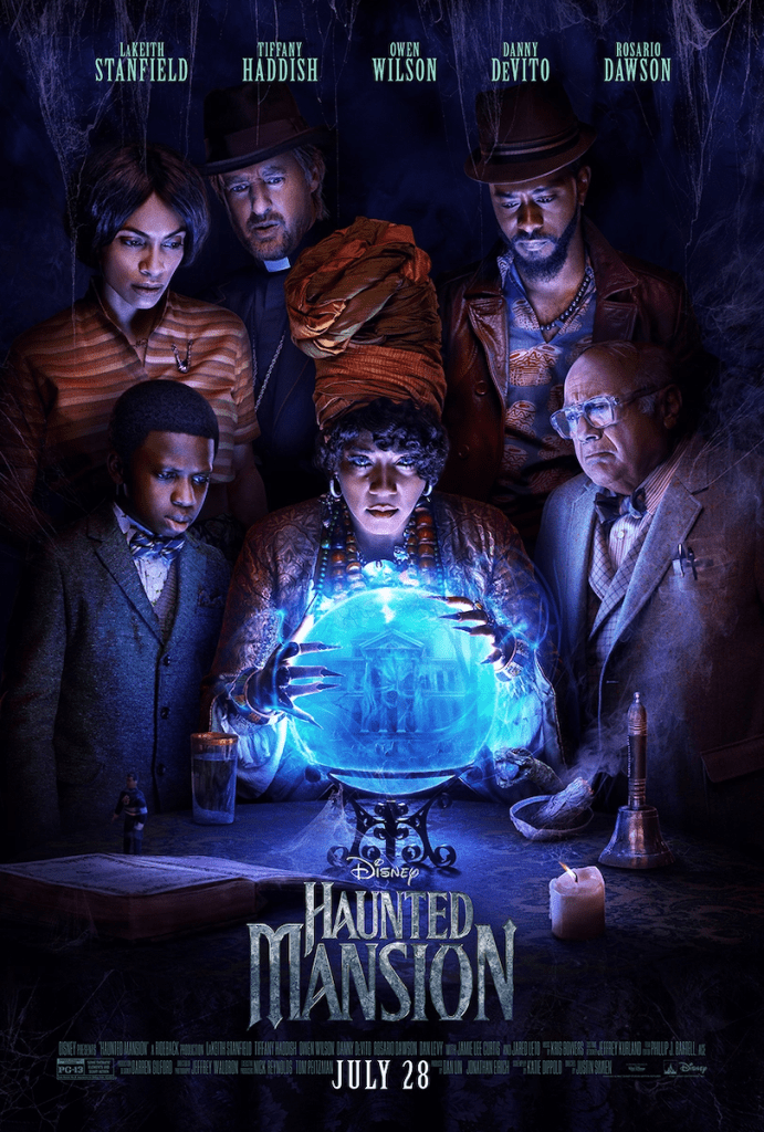 New Haunted Mansion movie poster with Premier date