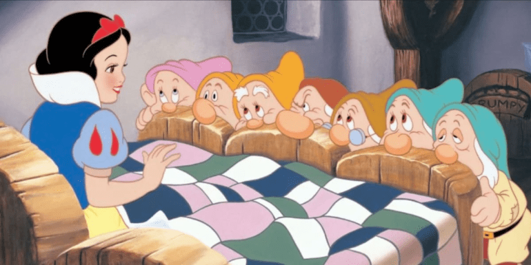 Snow white in the Seven Dwarfs Disney in 1937