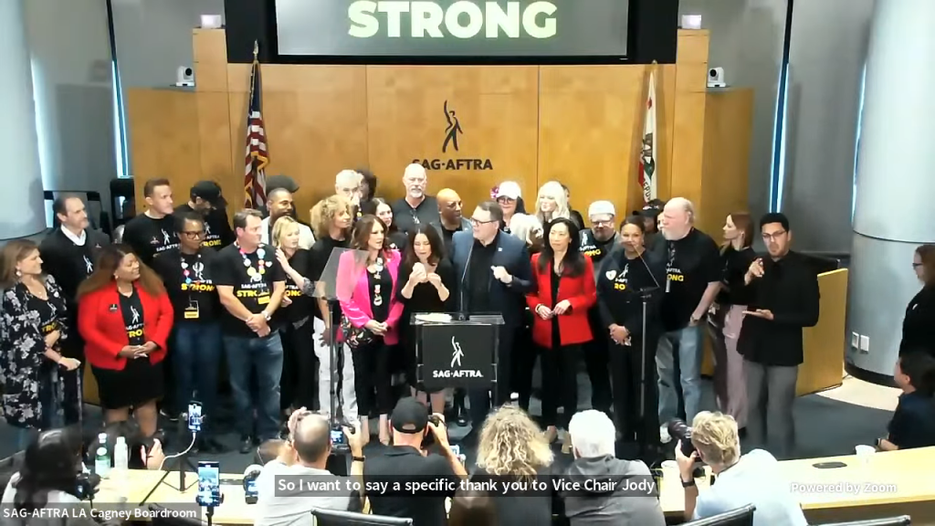 SAG AFTRA Press Conference 1 13 24 screenshot