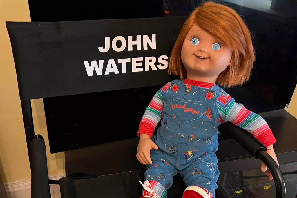 Chucky behind the scenes image courtesy of SYFY