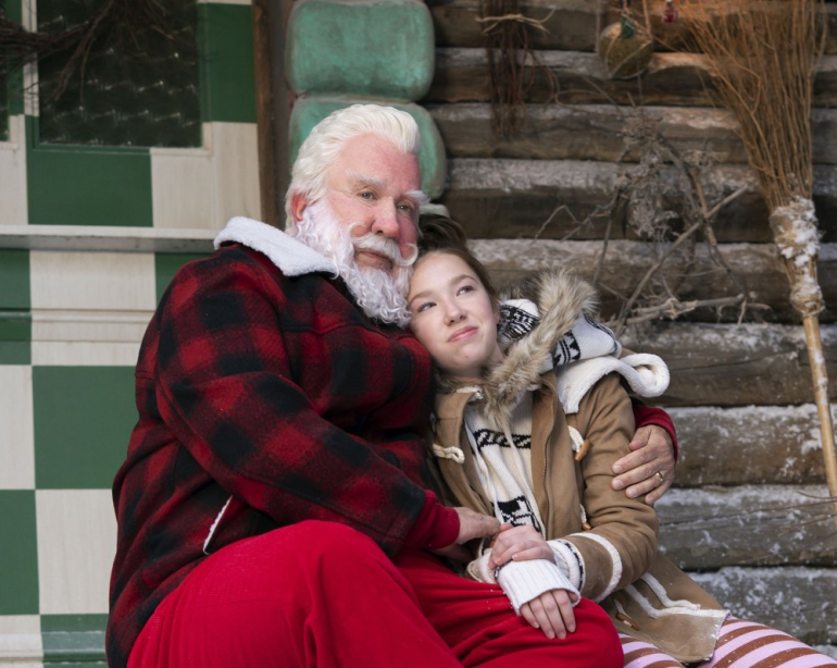 Tim Allen with his real life daughter Elizabeth Allen Dick In the Disney Plus series the Santa Clauses