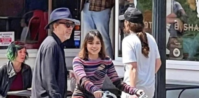 Jenna Ortega and Tim Burton