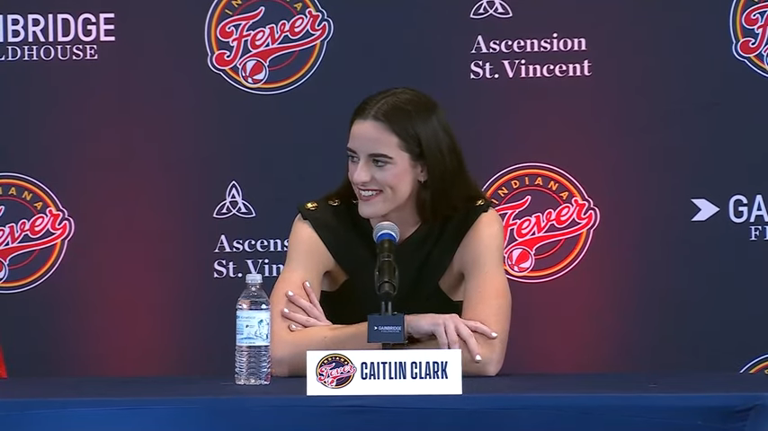 Caitlin Clark Introductory Press Conference April 17 2024 Indiana Fever 5 38 screenshot