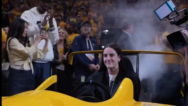 Caitlin Clark at Pacers v Bucks