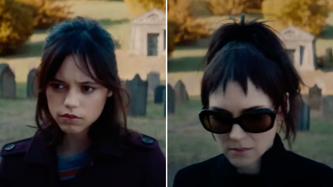 Jenna Ortega and Winona Ryder In Beetlejuice Betlejuice