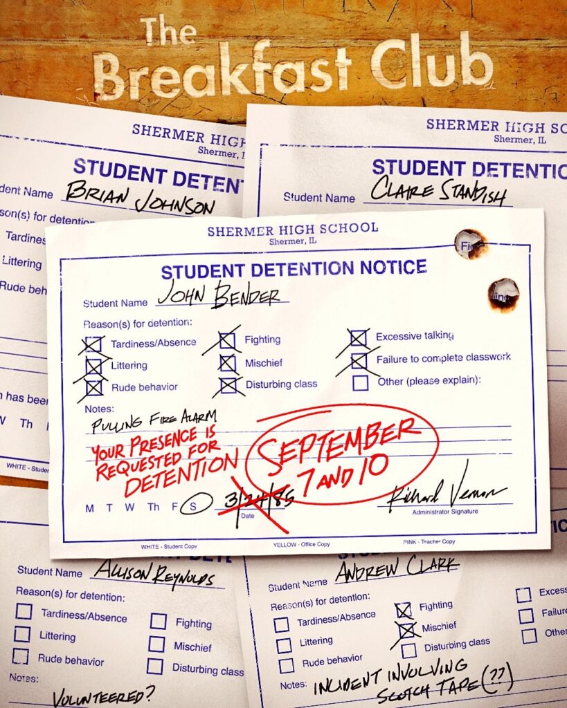 The Breakfast Club 40th Poster