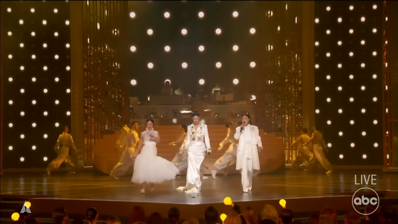 'Golden' from 'Kpop Demon Hunters' Performed by Ejae, Audrey Nuna, and Rei Ami 98th Oscars (2026) 1 41 screenshot