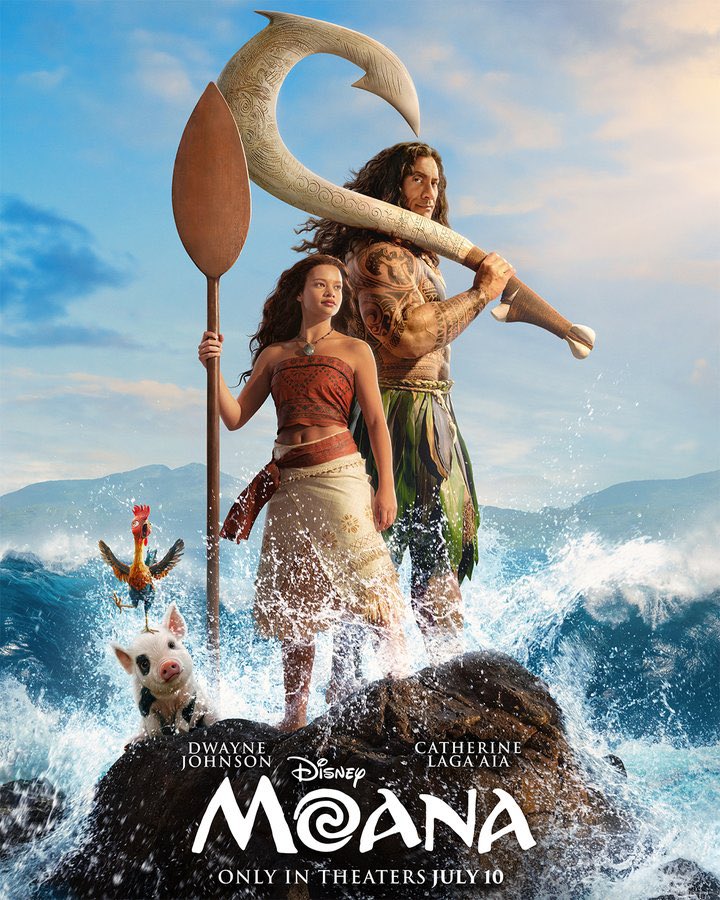 Official poster for Live Action Moana from Disney