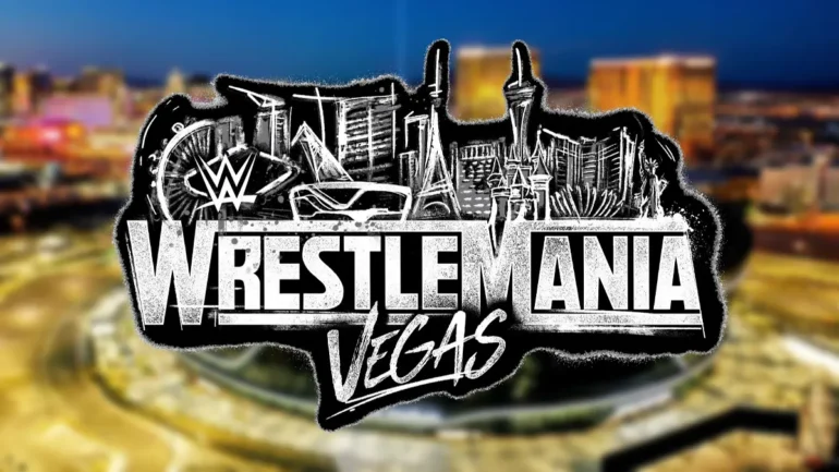 WrestleMania 42 Logo Allegiant Stadium Background Blur
