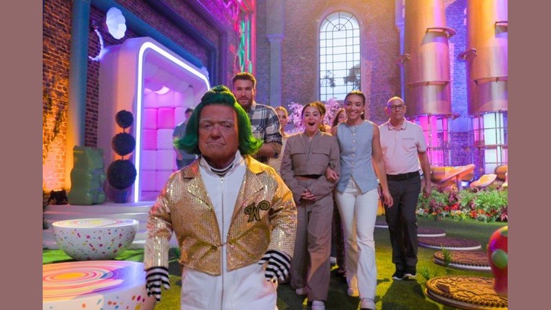 Rusty Goffe as an Oompa-Loompa in Wonka's The Golden Ticket