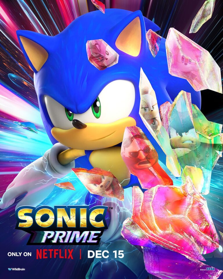 Sonic the Hedgehog in the official key art for Sonic Prime