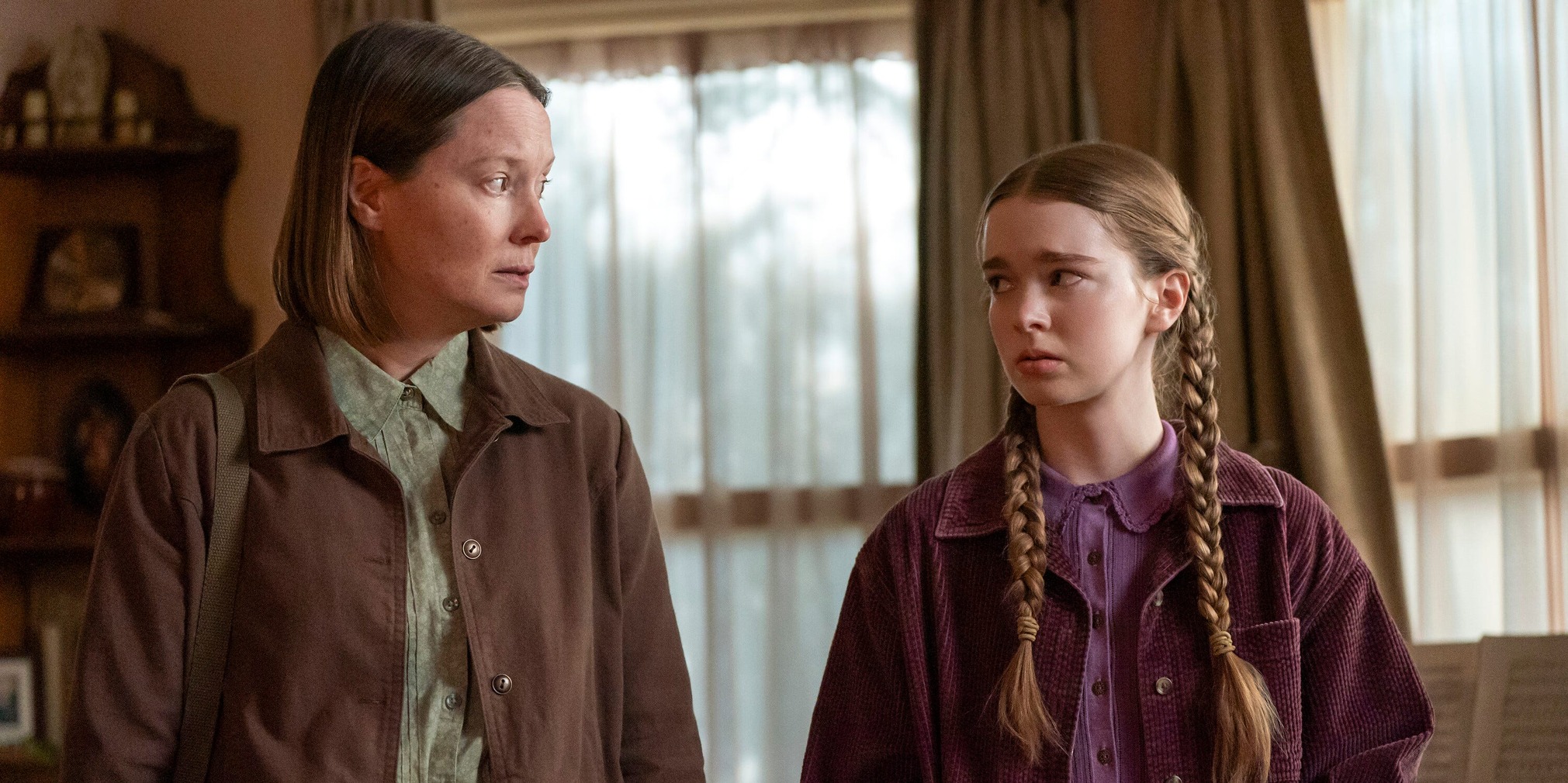 Samantha Sloyan as Margaret White and Summer H. Howell as Carrie White in a scene from Prime Video's Carrie series