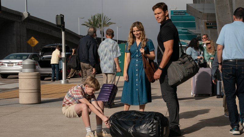 Chris Pratt, Linda Cardellini and Jude Hill in Way of the Warrior Kid