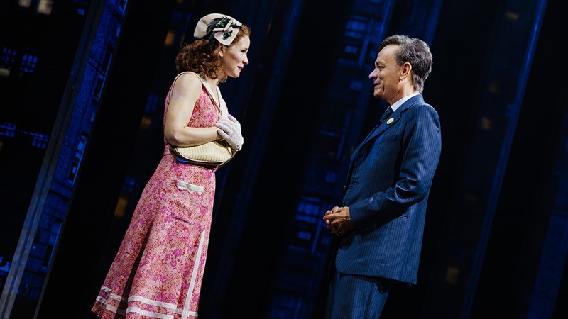 Kelli O'Hara as Carmen and Tom Hanks as Bert Allenberry in This World of Tomorrow at The Shed