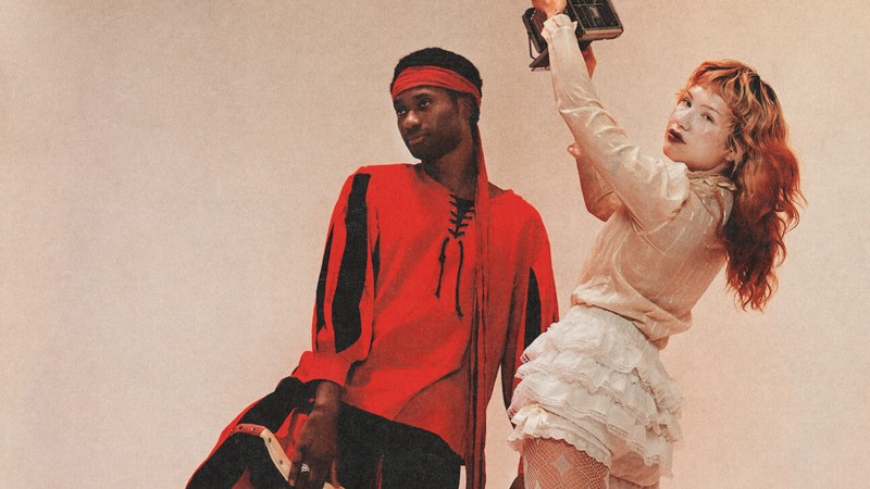 Haute & Freddy, Michelle Buzz and Lance Shipp, in their theatrical stage costumes