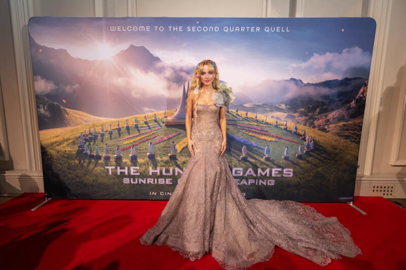 Mckenna Grace in a lace gown on the red carpet in Sydney