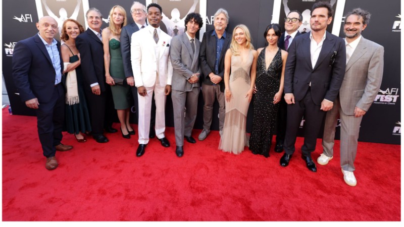 The cast and filmmakers of I Play Rocky at the film's AFI Fest premiere in Los Angeles
