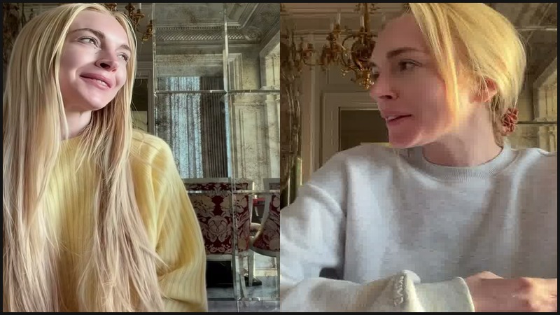Lindsay Lohan playing both Hallie Parker and Annie James in her Parent Trap birthday TikTok