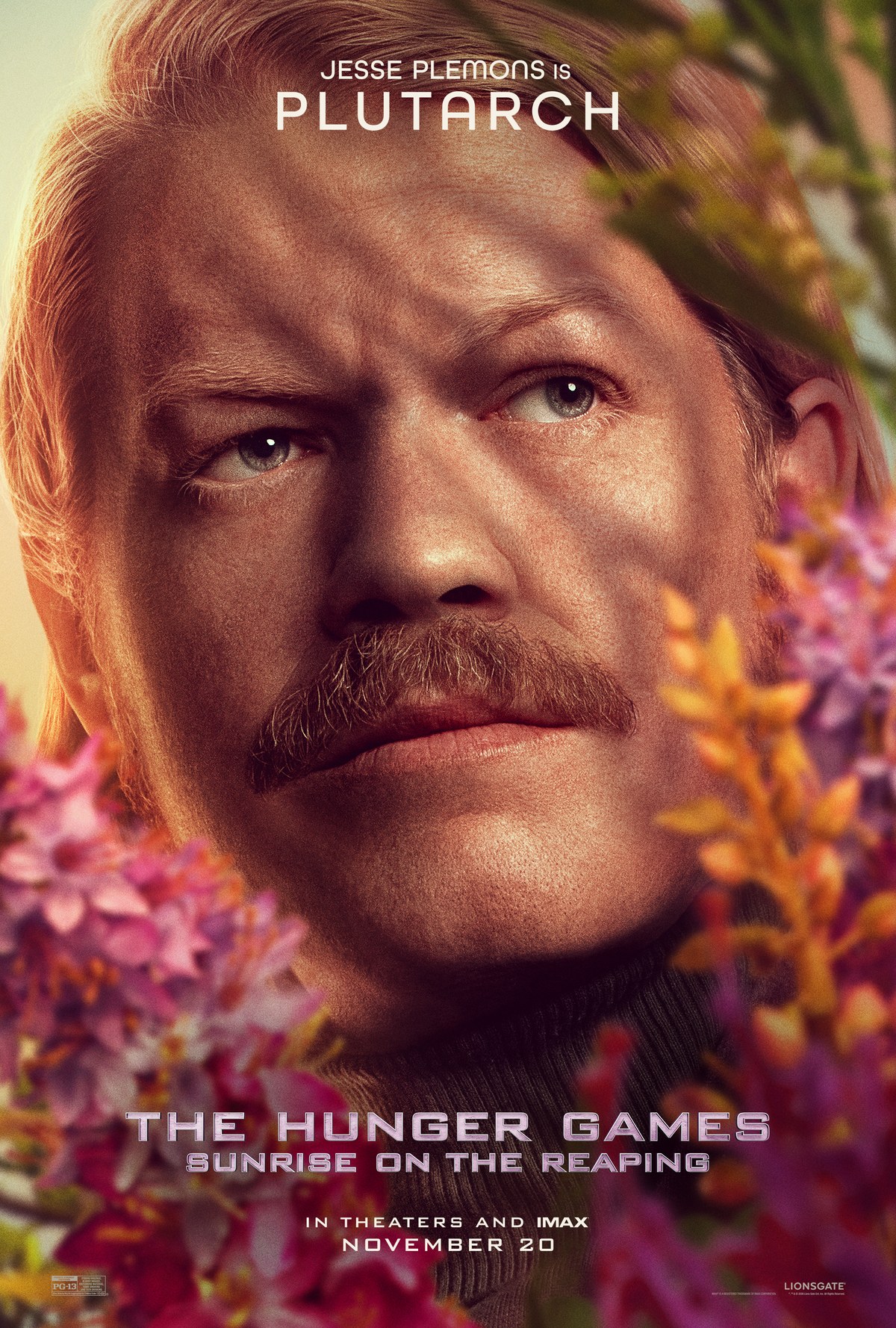 Jesse Plemons as Plutarch Heavensbee character poster for The Hunger Games: Sunrise on the Reaping